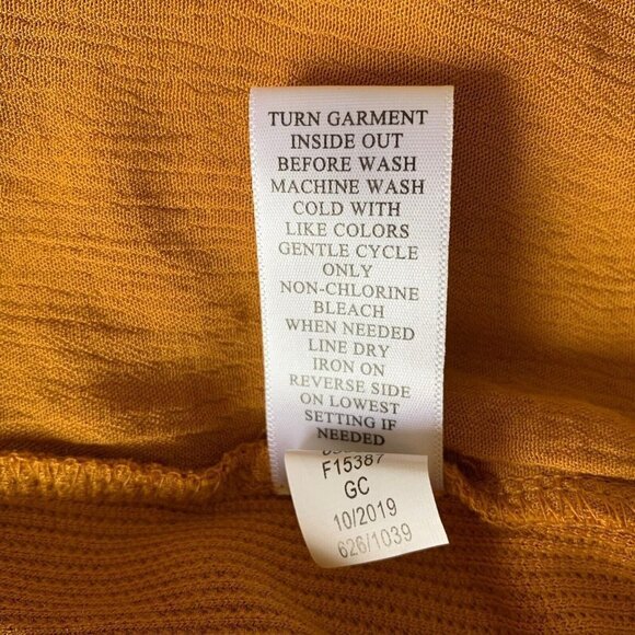 Artesia Women’s Small Mustard Yellow Lace Long Sleeve Top New - Picture 12 of 12